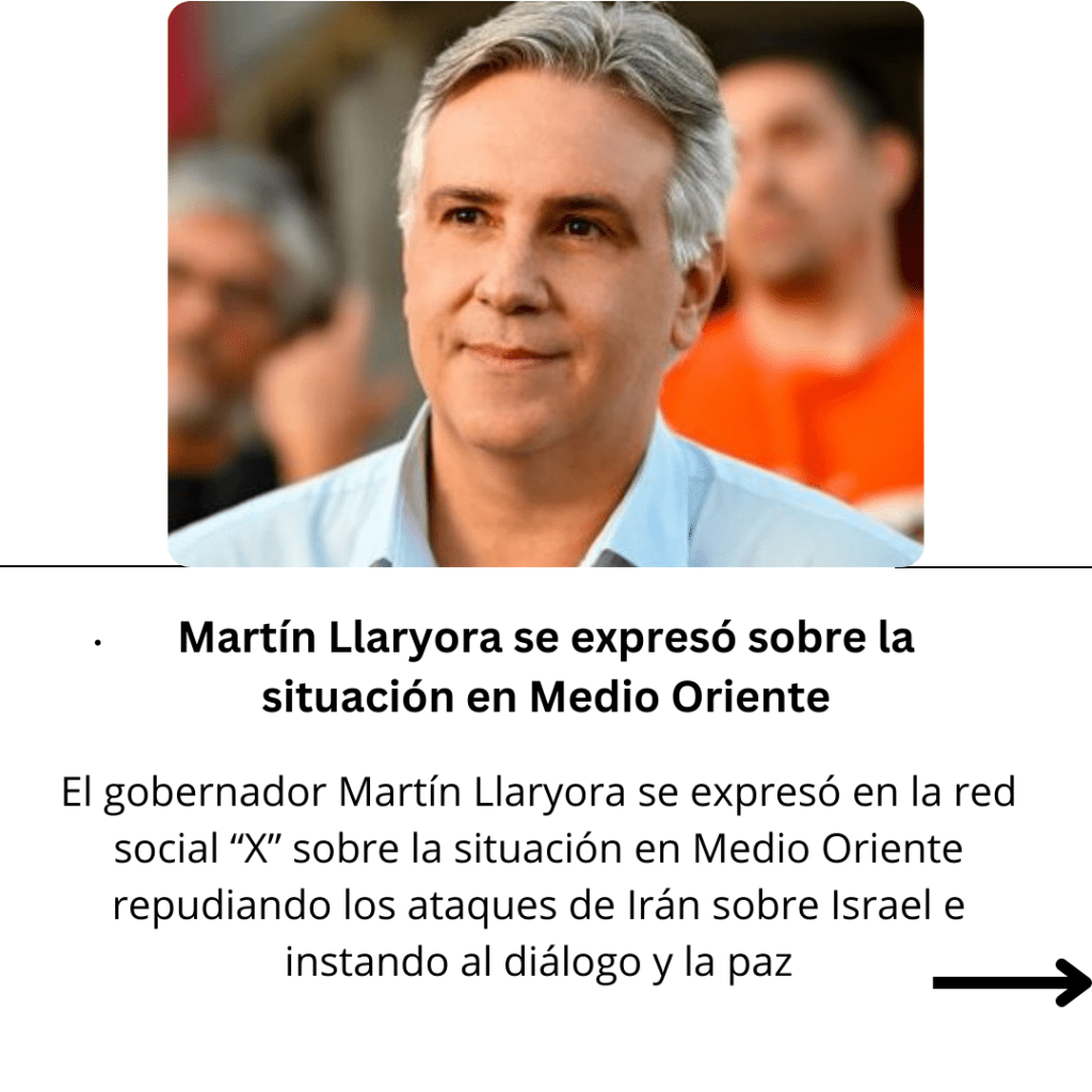 El gobernador Martín Llaryora se expresó sobre la situación en Medio&nbsp;Oriente