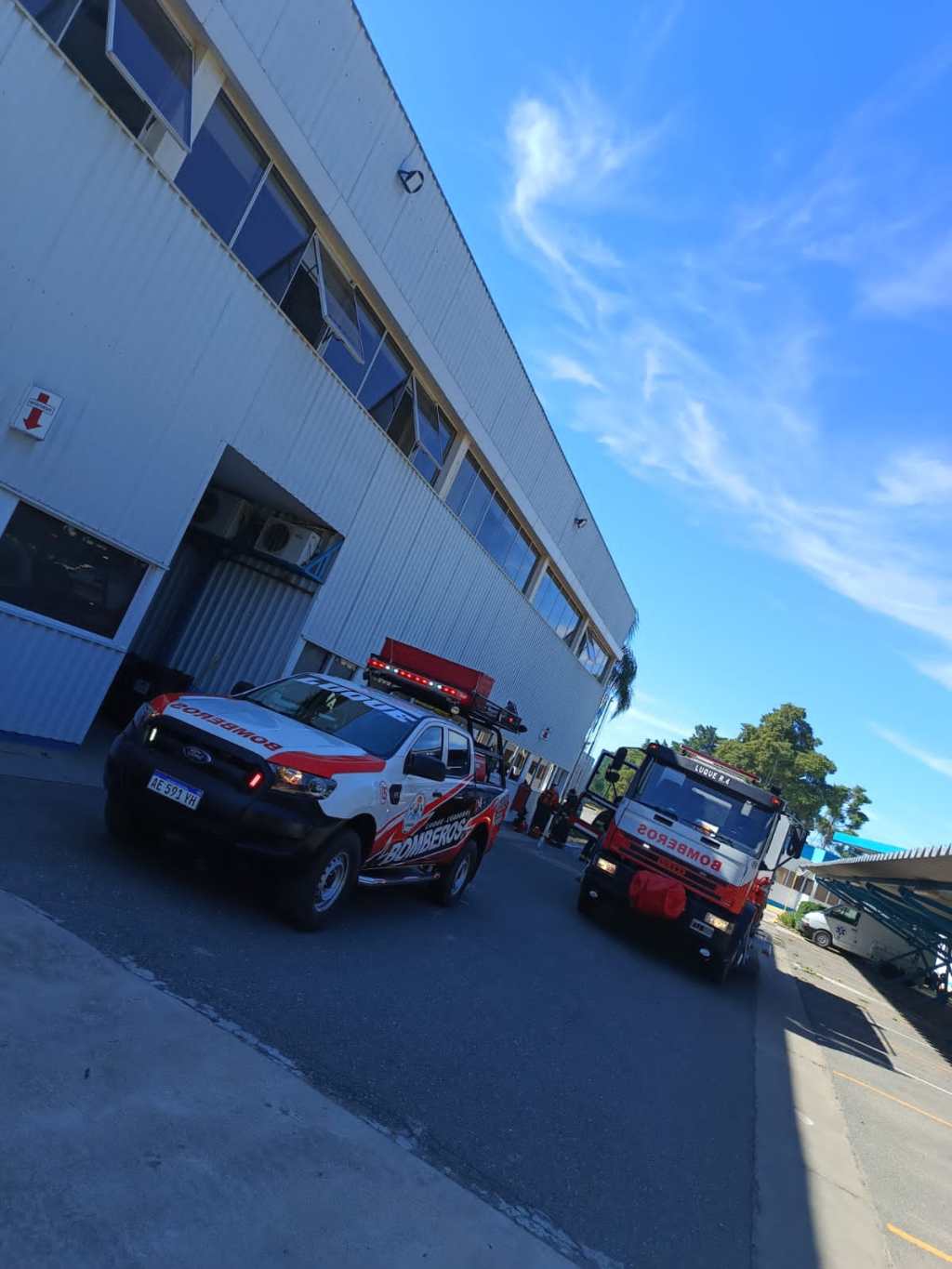 Incendio en una empresa&nbsp;local